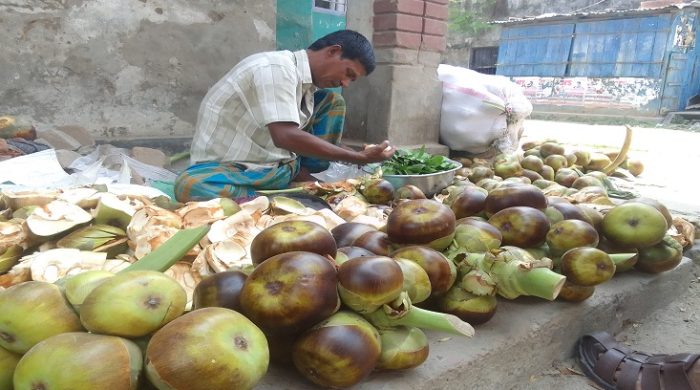 মেহেরপুরে তীব্র গরমে বেড়েছে তাল শাঁসের কদর