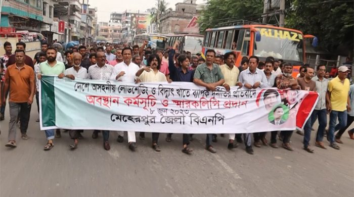 মেহেরপুর বিএনপির বিক্ষোভ