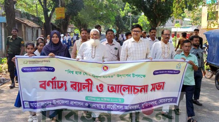 মুজিবনগরে বিশ্ব হাত ধোয়া দিবস পালিত