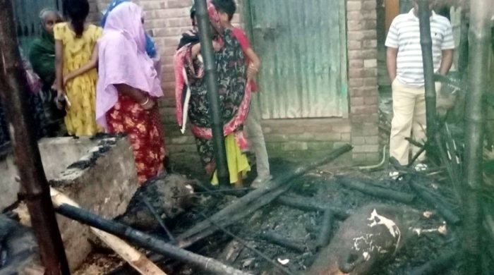 গাংনীতে অগ্নীকান্ডে গরু-ছাগলসহ মালামাল ভষ্মিভূত