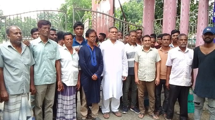কুতুবপুর ইউপি চেয়ারম্যান সেলিমকে অপসারণের দাবিতে মানববন্ধন