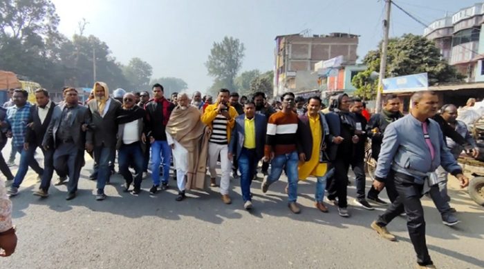 গাংনীতে যুবদল নেতাকে হত্যার প্রতিবাদে বিক্ষোভ মিছিল ও সমাবেশ