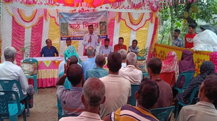 ঝিনাইদহে বস্তায় আদা চাষ বিষয়ক মাঠ দিবস অনুষ্ঠিত