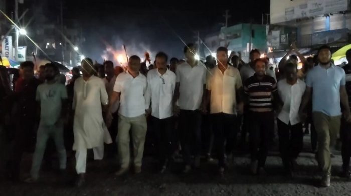 গাংনীতে বিএনপির মশাল মিছিল