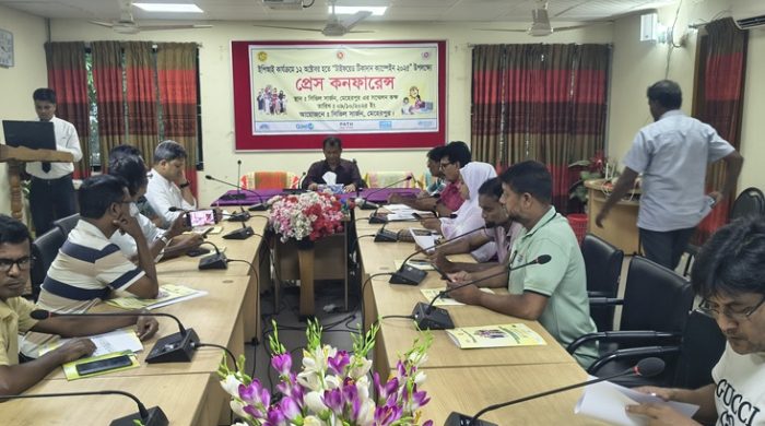 মেহেরপুরে টাইফয়েড টিকাদান ক্যাম্পেইন উপলক্ষ্যে প্রেস কনফারেন্স
