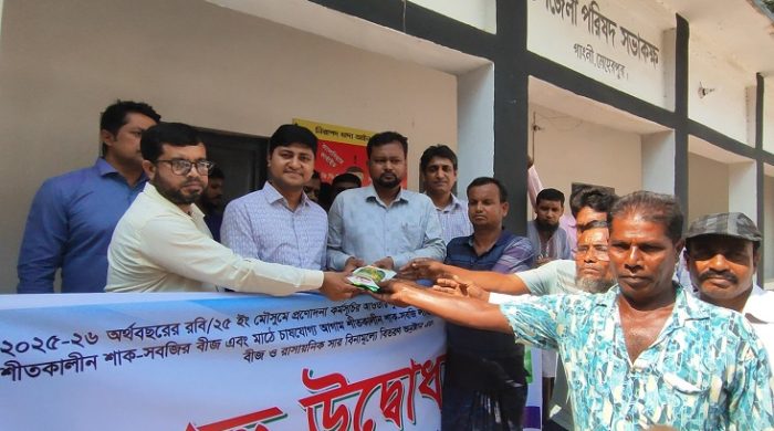 গাংনীতে প্রান্তিক কৃষকদের মাঝে প্রণোদনার সবজি বীজ ও সার বিতরণ