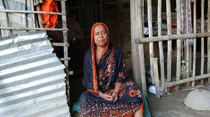 মুজিবনগরে খুপড়ি ঘরে মানবেতর জীবনযাপন মুগলি খাতুনের