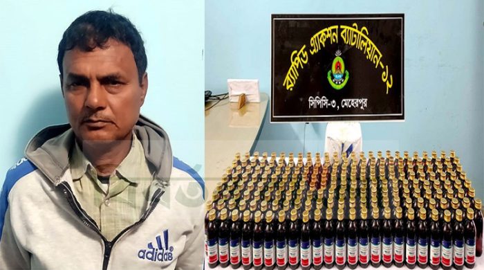 র‍্যাবের অভিযানে মুজিবনগরে উইনক্রিক্সসহ মাদক পাচারকারী আটক