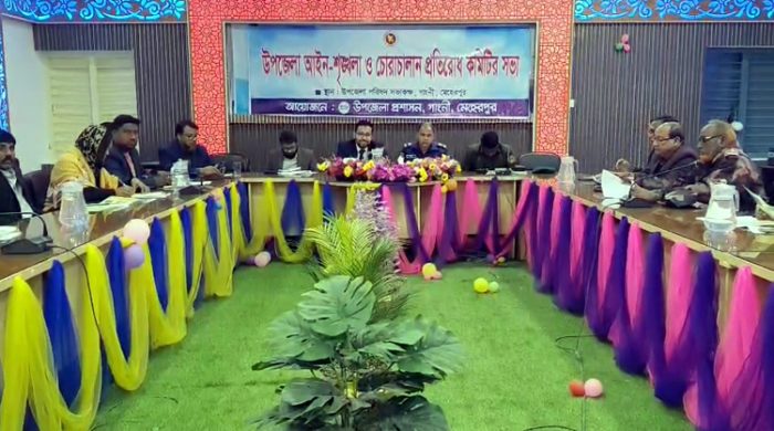 গাংনীতে আইনশৃঙ্খলা ও চোরাচালান প্রতিরোধ কমিটির সভা অনুষ্ঠিত