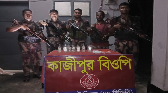 গাংনীতে বিজিবি’র অভিযানে অবৈধ ওষুধ ও ভারতীয় মদ উদ্ধার