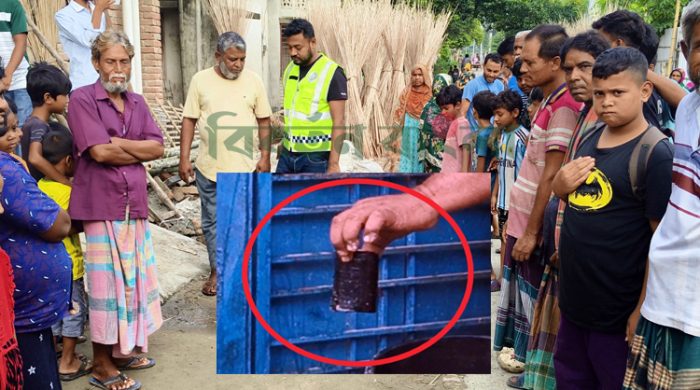 গাংনীতে পুলিশ অফিসারে বাড়িসহ পৃথক স্থান থেকে দুটি বোমা সাদৃশ্য বস্তুু উদ্ধার