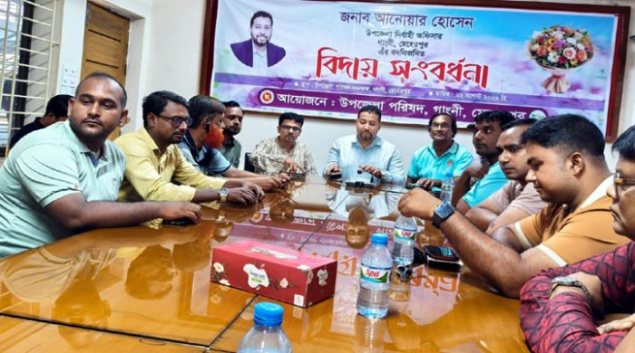 গাংনীতে বিদায়ী উপজেলা নির্বাহী অফিসারের সাথে সাংবাদিকদের মতবিনিময়