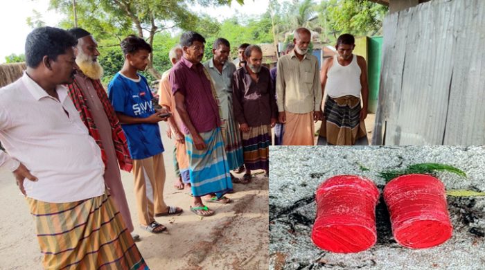 গাংনীতে ইউপি চেয়ারম্যানের বাড়ির সামনে থেকে দু’টি বোমা সদৃশ বস্তু উদ্ধার