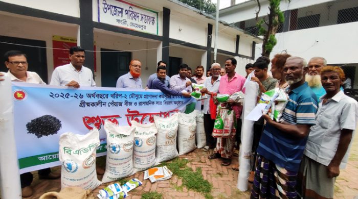 গাংনীতে ৮ হাজার কৃষকের মাঝে গ্রীষ্মকালীন পেঁয়াজবীজ বিতরণ