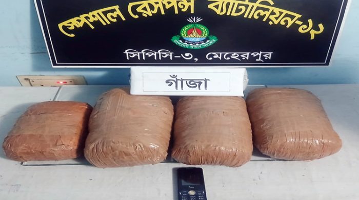 গাংনীতে ৭ কেজি গাজাসহ মাদক কারবারি আটক